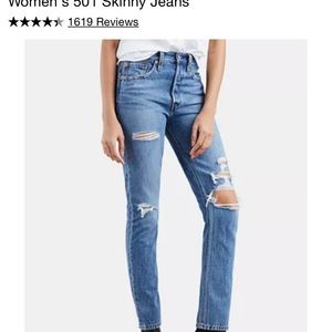 Levi’s 501 Skinny Jeans 27 Waist 30 Length